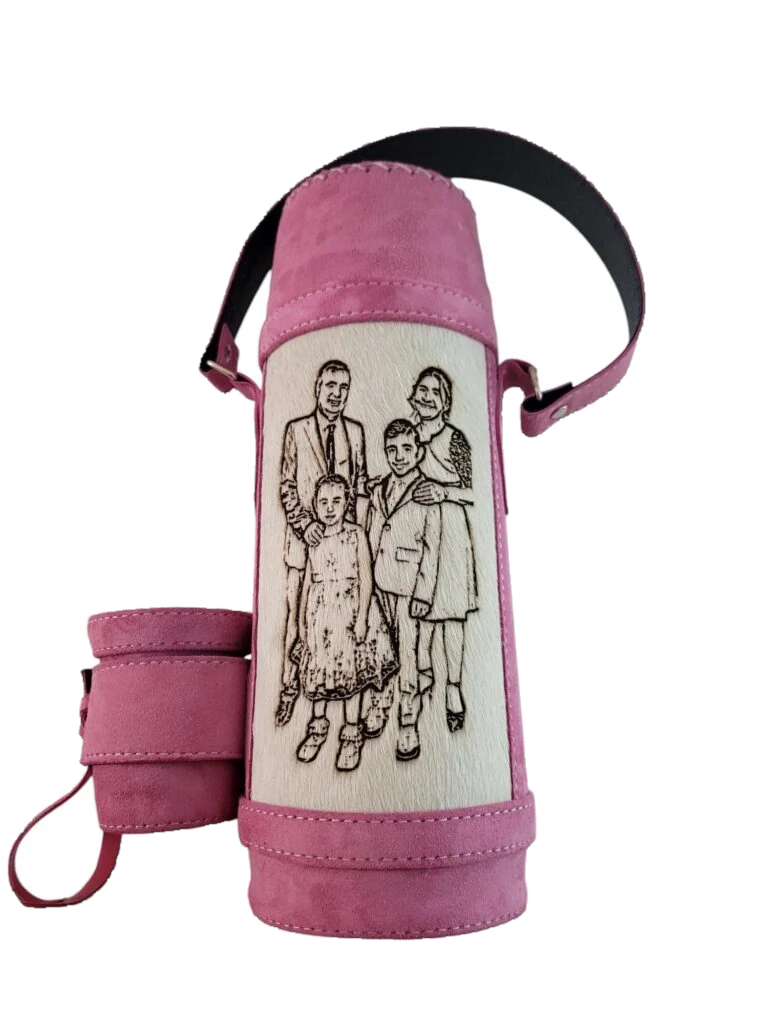 Termolar para mate · 1 litro con guampa y ejemplo de personalización